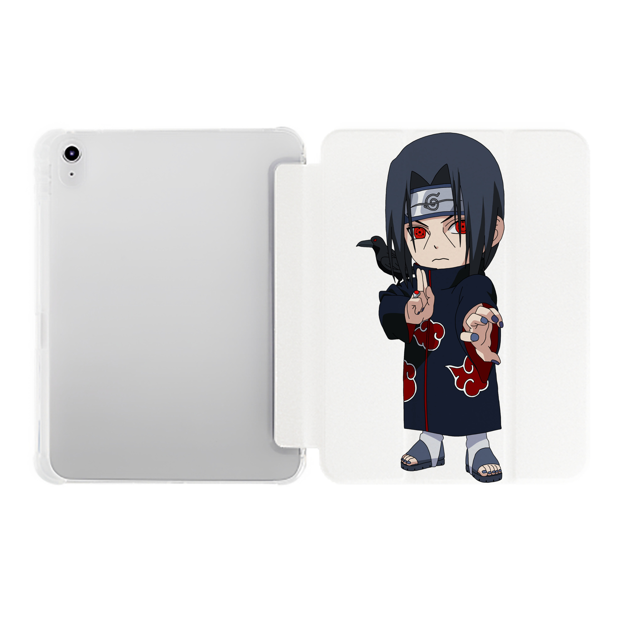 （画像用） NARUTO -ナルト- うちは イタチ Uchiha Itachi IPad ケース ペン収納付き 三つ折りスタンド PUレザー×シリコン 対応機種9.5/10.5/10.9インチ